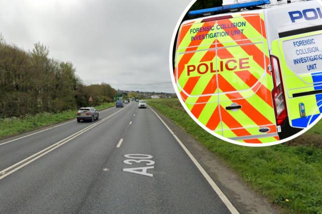 The collision occurred on the A30 at Loggans, near Hayle (Image: Google Maps)